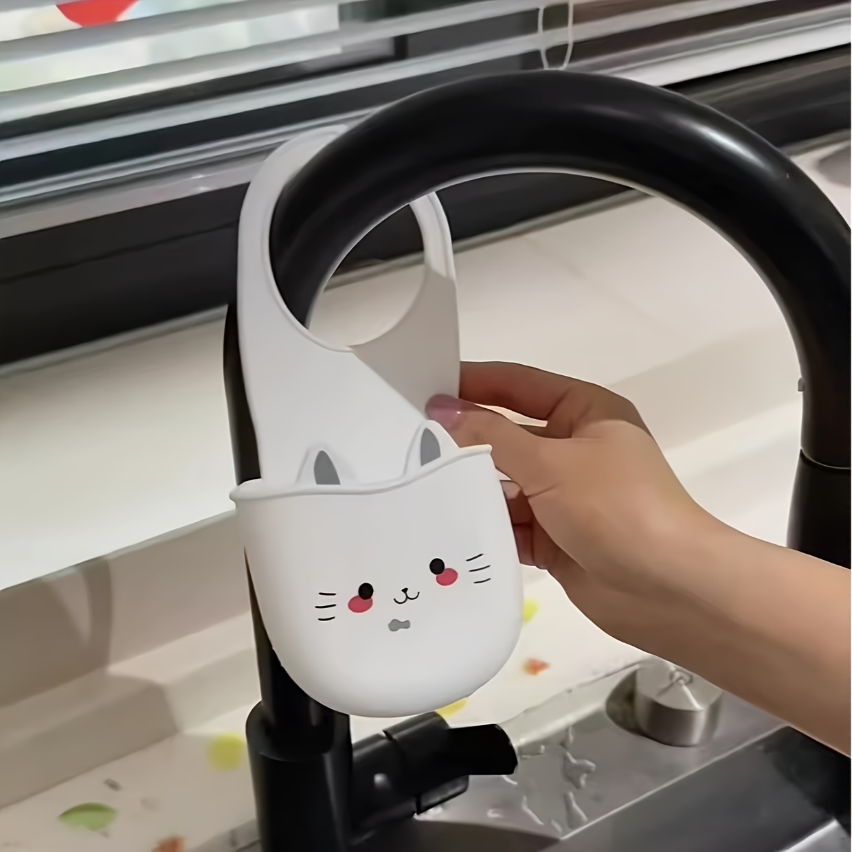 귀여운 고양이 모양 실리콘 수도꼭지 커버(2개) 배수구 - Silicone Tap Washer 리뷰 및 가격