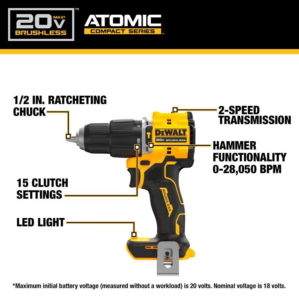 디월트 DCD799 ATOMIC 20V MAX* 1/2 - Dewalt Drill Atomic 20V 리뷰 및 가격
